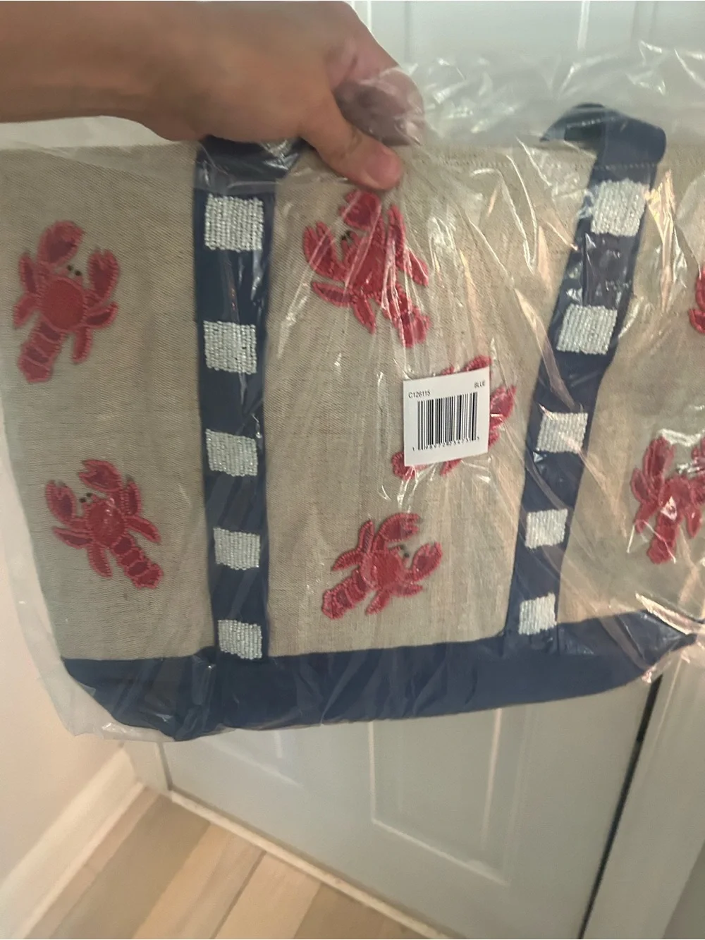NWT SOL and MER large beaded tote bag.